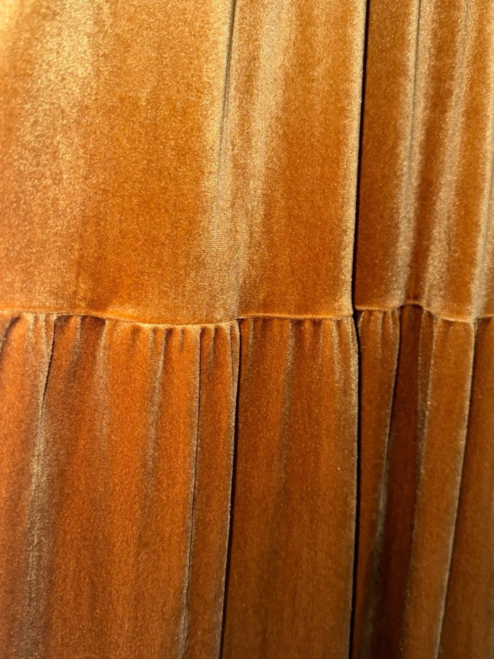 Baltic Born Gold Velvet Tiered Maxi Dress - Picture 4 of 5